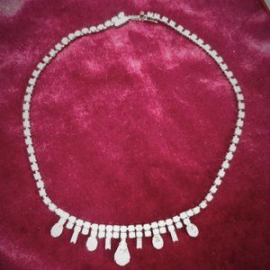 Vintage Crystal Drop Necklace